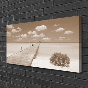 Obraz na plátne More most krajina 125x50 cm