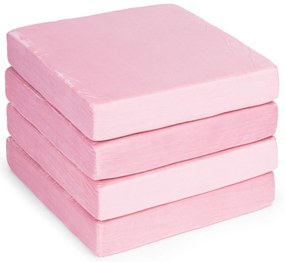 Modulárna rozkladacia pohovka pre deti veľká 2-miestna DIY 10 mäkkých vankúšov - ružová ECOTOYS