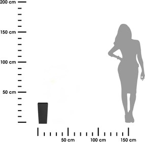 Plastový květináč Porto Riflo 36x19x19 cm černý