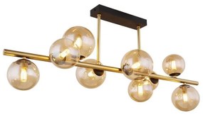 Globo 56135-9D - LED Luster na tyči RIHA 9xG9/3W/230V mosadz