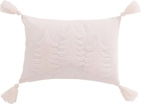 Biely vianočný vankúš so stromčekmi Trees – 45*30*15 cm
