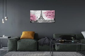 Obraz canvas Paris jarný strom 120x60 cm