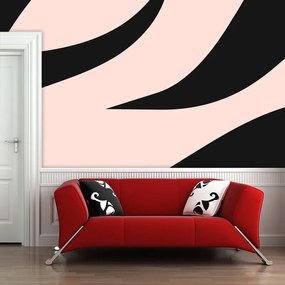 Sablio Tapeta Ružový vzor zebry - 208x125 cm
