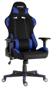 Herné kreslo Racing Pro ZK-025 TEX — látka, čierna / modrá