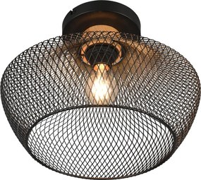 Čierne stropné svietidlo s kovovým tienidlom ø 35 cm Valeria – Trio