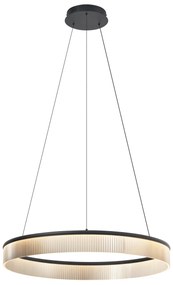 Moderné závesné svietidlo čierne 78 cm vrátane LED s 3-stupňovým stmievaním - Anello Chandelier