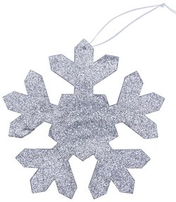 DECOLED Vločka I, pr. 15 cm, stříbrná