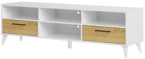 Televizní stolek Barris 25 160 cm ořech americký/bílý