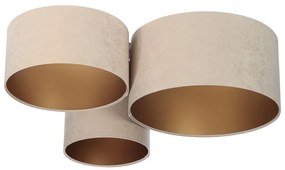 Stropné svietidlo SPACE 3xE27/60W/230V béžová/zlatá