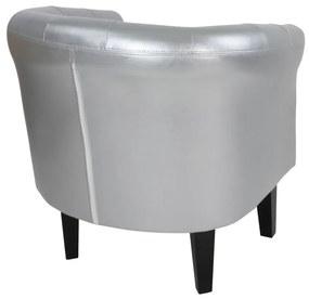 MIADOMODO Sada kresiel Chesterfield, 58x71x70 cm, strieborná