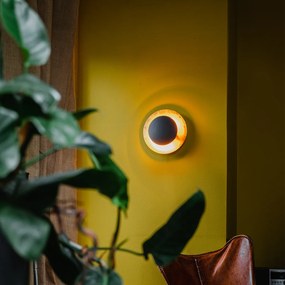 Art Deco nástenná lampa čierna so zlatom - Emilienne