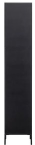 Čierna šatníková skriňa z borovicového dreva 60x210x42 cm Gravure – WOOOD
