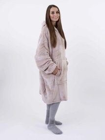 Baránková mikina mikroplyš – Laura cappuccino veľkosť L