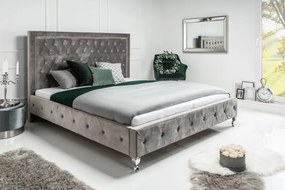 (2733) EXTRAVAGANCIA luxusná posteľ 180x200cm šedý zamat