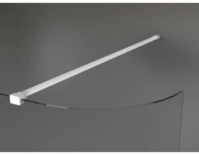 Mexen Kioto, zaoblená sprchová zástena 120 x 200 cm, 8mm číre sklo, biely profil, 800-120-101-20-06