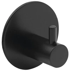 Sapho Sapho, Vešiačik samolepiaci, guľatý, čierna matná, 32204