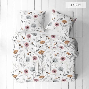 KREPOVÉ OBLIEČKY KORALOVE 140X200 CM, 1KS 70X80 CM KVETY