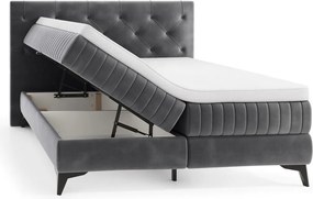 Posteľ Lusaka 180x200 cm, stredne šedá látka