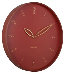 Karlsson 6012RD dizajnové nástenné hodiny červená, pr. 40 cm