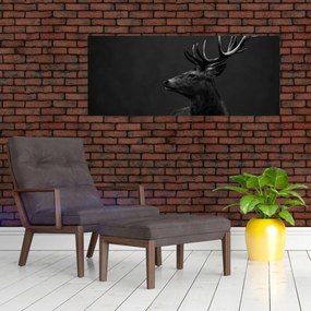 Obraz - Portrét jeleňa (120x50 cm)