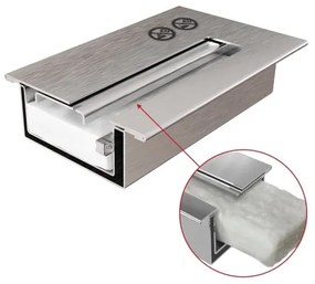 Kratki DELTA3/TUV - Vstavaný BIO krb DELTA3 40x120 cm 3x1,1kW čierna