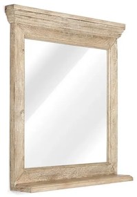 furniture-nabytek.cz - Masívne kúpeľňové zrkadlo z mangového dreva, lakované, prírodné – 73×13×78 cm