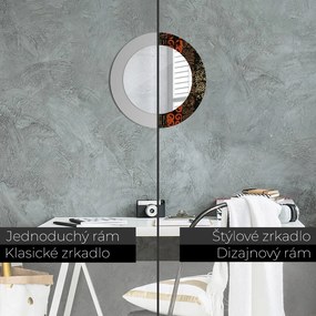 Grunge abstraktný vzor Okrúhle dekoračné zrkadlo na stenu