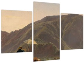 Obraz - Jules Coignet, View of Bozen with a Painter, reprodukcia (90x60 cm)