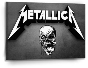 Sablio Obraz METALLICA Lebka Sivá - 90x60 cm