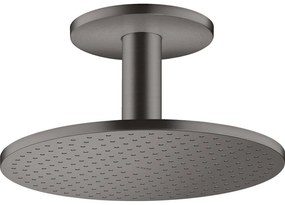 AXOR ShowerSolutions horná sprcha 1jet, priemer 300 mm, s prívodom zo stropu 100 mm, kartáčovaný čierny chróm, 35301340