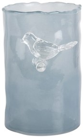 Modrá sklenená váza (výška 15 cm) Bird On Branch – PT LIVING