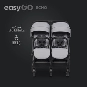 Súrodenecký kočík EasyGo Echo Cloudy Gray