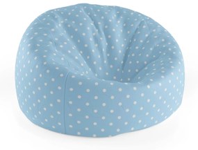 Sablio Sedací vak Cocoon Biele bodky na modrej - 75 x 45 x 35 cm