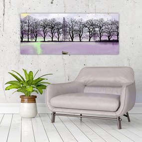 Obraz - Pramice na jazere (120x50 cm)