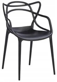 Plastová jedálenská stolička azuro čierna | jaks