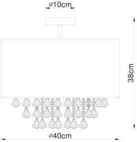 GLOBO 15188D3 - Stropné svietidlo AMY 1xE27/60W/230V