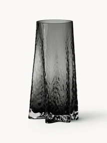 Ručne fúkaná sklenená váza so štruktúrovaným povrchom Gry, V 30 cm
