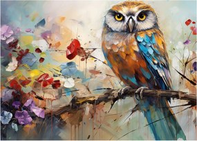 Obraz - Maľovaná sova (70x50 cm)