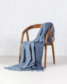Deka Merinos 140x200 cm melange blue