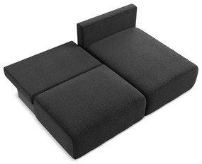 Čierna rozkladacia/s úložným priestorom rohová pohovka (pravý roh) Kalena – Makamii