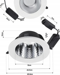 PHILIPS LED bodové svetlo okrúhle zapustené - 24W - 2400lm - 4000K - čierne