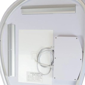 Mereo Mereo, LED zrkadlo elipsa 80x50 cm, zadné osvetlenie a odhmlievanie, MER-CN184