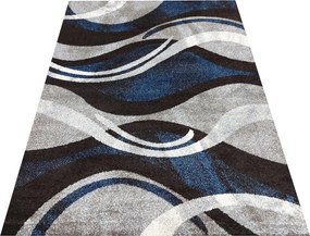 DY Sivo-tyrkysový koberec s abstraktným vzorom Otto 01 Rozmer: 80x150 cm