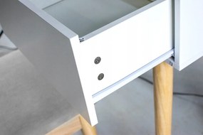 Dekorstudio Toaletný stolík s oválnym LED zrkadlom a sivou taburetkou