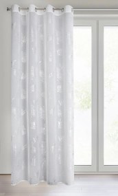ZÁCLONA NA KRÚŽKOCH CAPRI 140X250 CM VZOROVANÁ