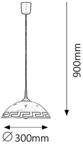 Rabalux 7652 - Luster ETRUSCO 1xE27/60W/230V