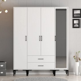 Šatníková skriňa Kiara STR (biela). Akcia -18%. Vlastná spoľahlivá doprava až k Vám domov. 1088460