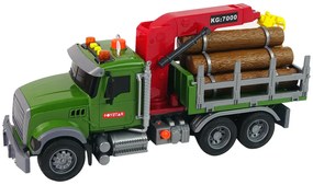 LEAN TOYS Nákladné auto so žeriavom na prepravu dreva