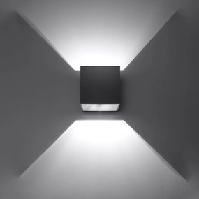 Sollux Lighting Nástenné svietidlo QUAD 1 čierne