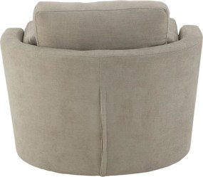 Šedé okrúhle kreslo Swivel Grey - 98*107*88cm
